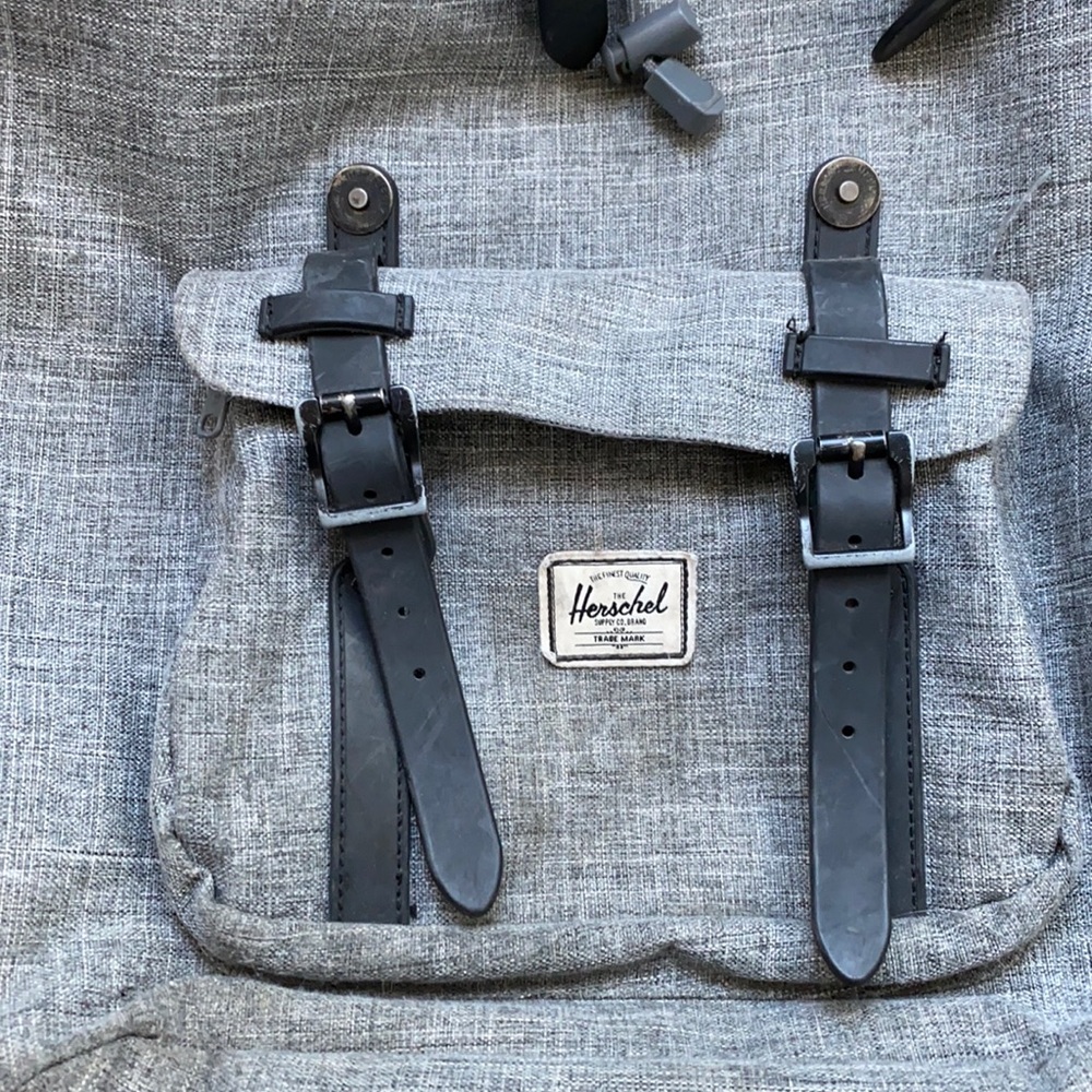 Hershel gray backpack with laptop protection